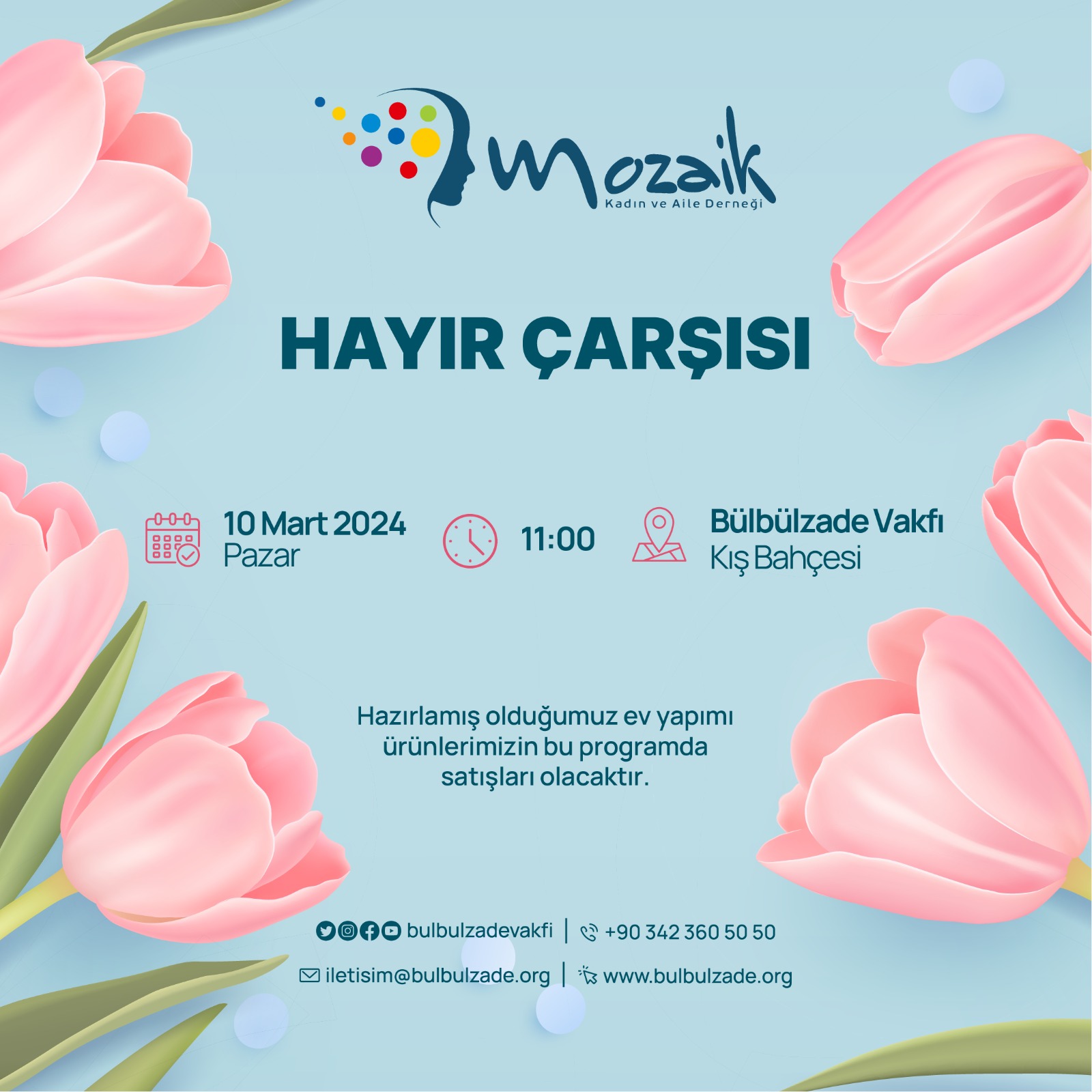 Mozaik Kadın Derneği Hayır Çarşısı Düzenliyor